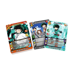 Asmodee My Hero Academia CCG boosters-ready starter pair.