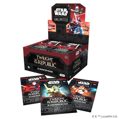 Asmodee Star Wars Unlimited Twilight booster pack with diverse cards for deck-building.