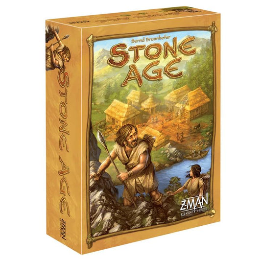 Asmodee Stone Age worker placement action illustrates strategic choices on the board.