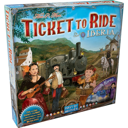 Asmodee Ticket to Ride Iberia map close-up for immersive travel planning.