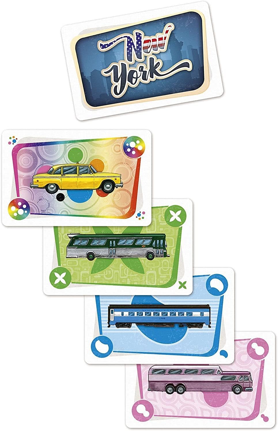 Asmodee Ticket to Ride New York board edge details highlight layout.