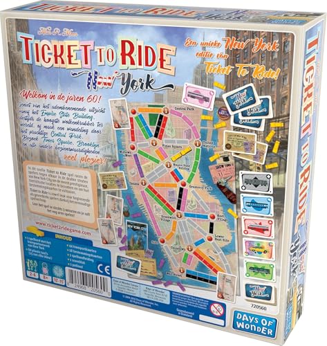 Asmodee Ticket to Ride New York taxi tokens for tactile urban play.