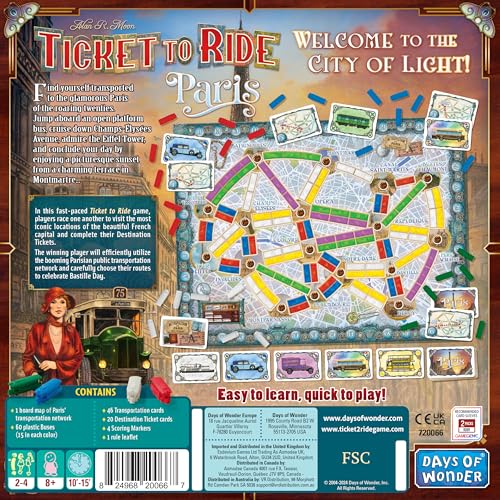 Asmodee Ticket to Ride Paris Champs-Elysees route highlight for engaging play