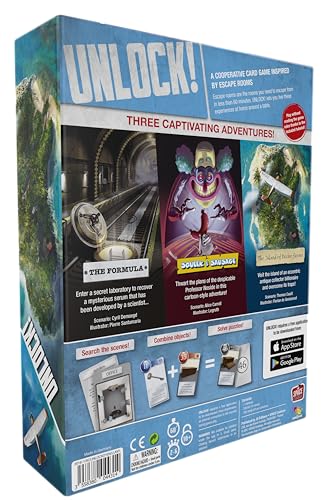 Asmodee UNLOCK! The Formula cards reveal clues for collaborative solving