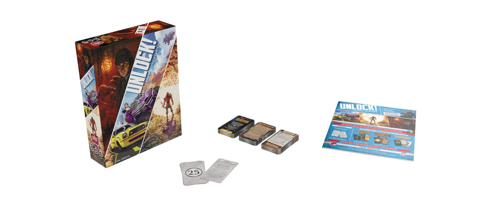 Asmodee Unlock! Legendary Adventures card deck fuels quick setup and varied challenges.