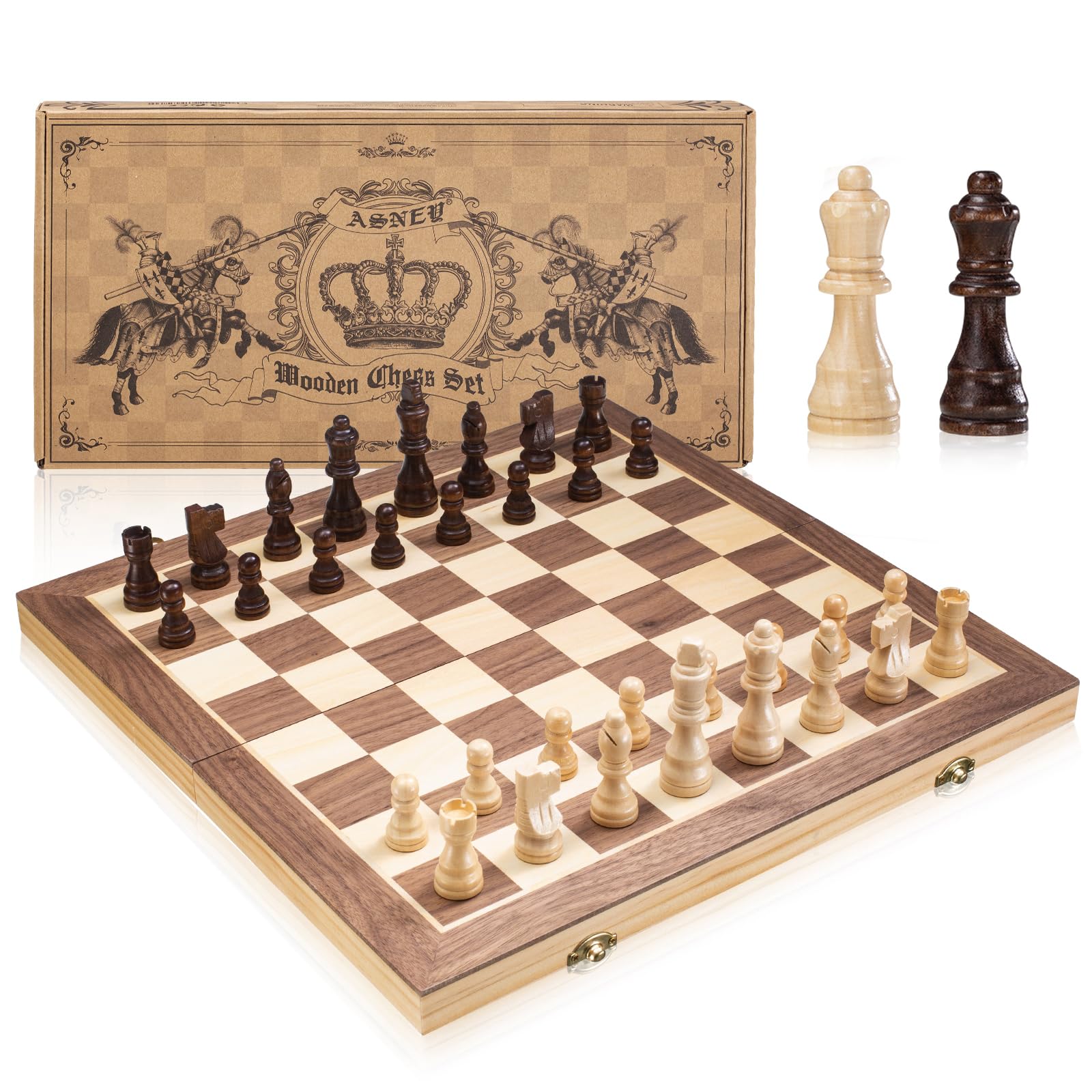 ASNEY chess board folded for portable travel use