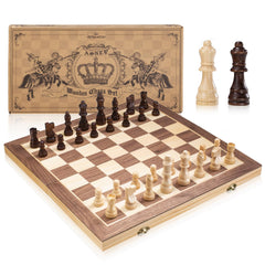 ASNEY chess board folded for portable travel use