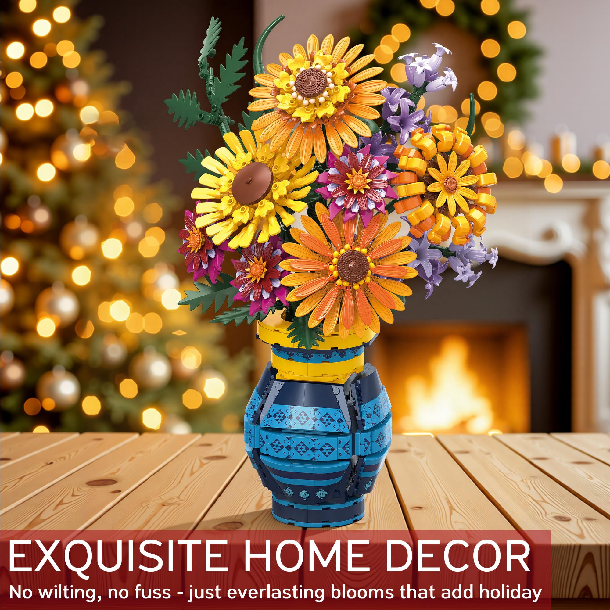 Asoulin vibrant bouquet brightens any room or office.