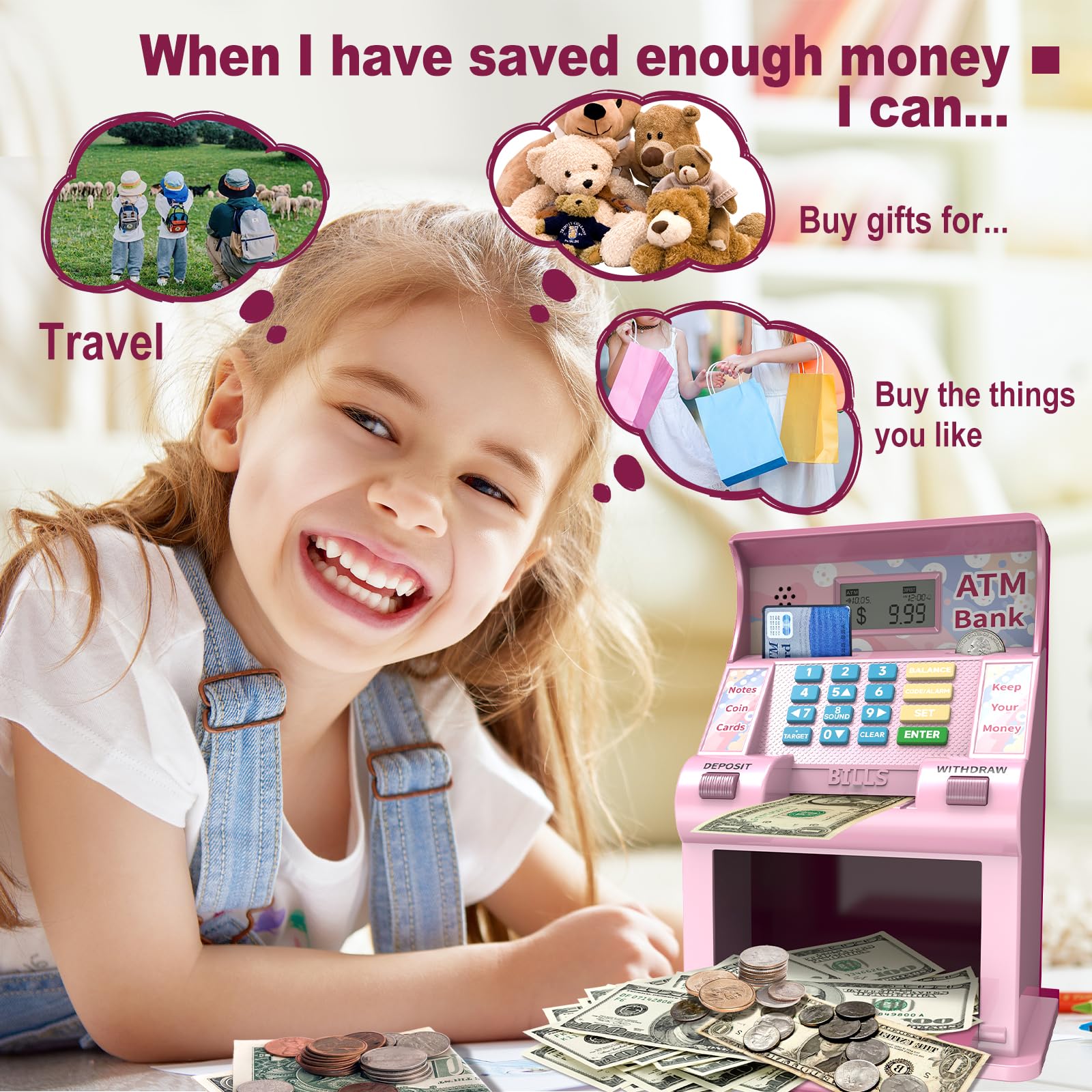 ASRIO ATM piggy bank PIN reset for privacy and security practice
