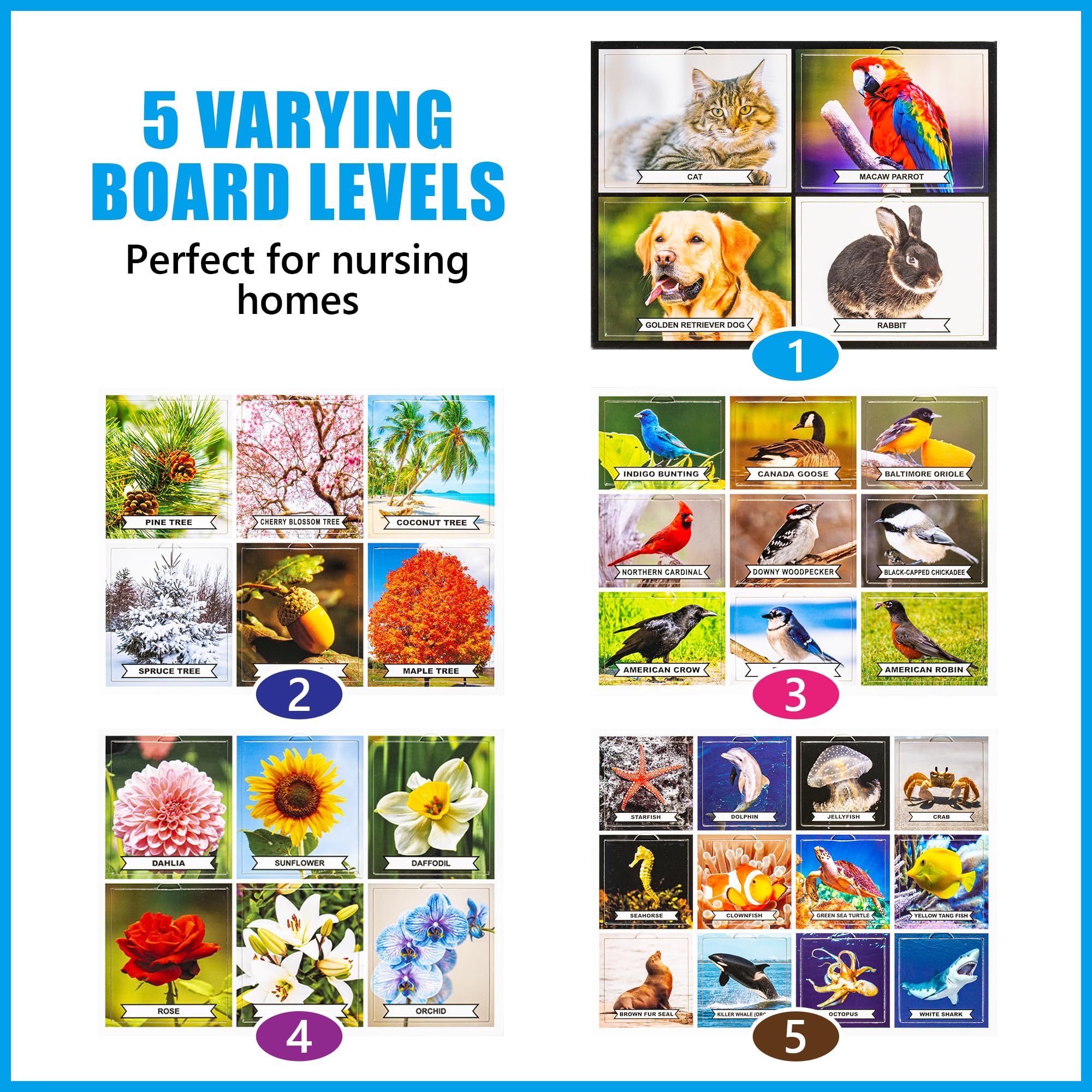 Assistex Matching Game Board Trees: vibrant scenes stimulate cognition and conversation