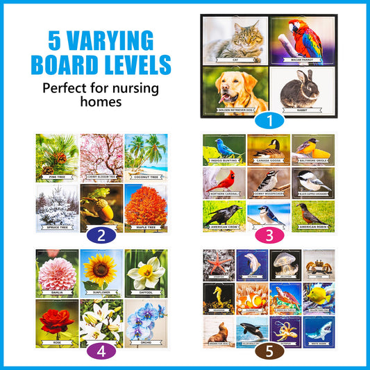 Assistex Matching Game Board Trees: vibrant scenes stimulate cognition and conversation