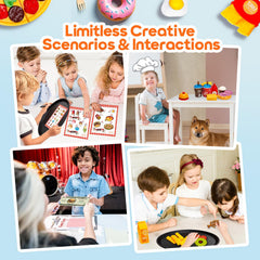 Assorty play money enables early counting during pretend orders