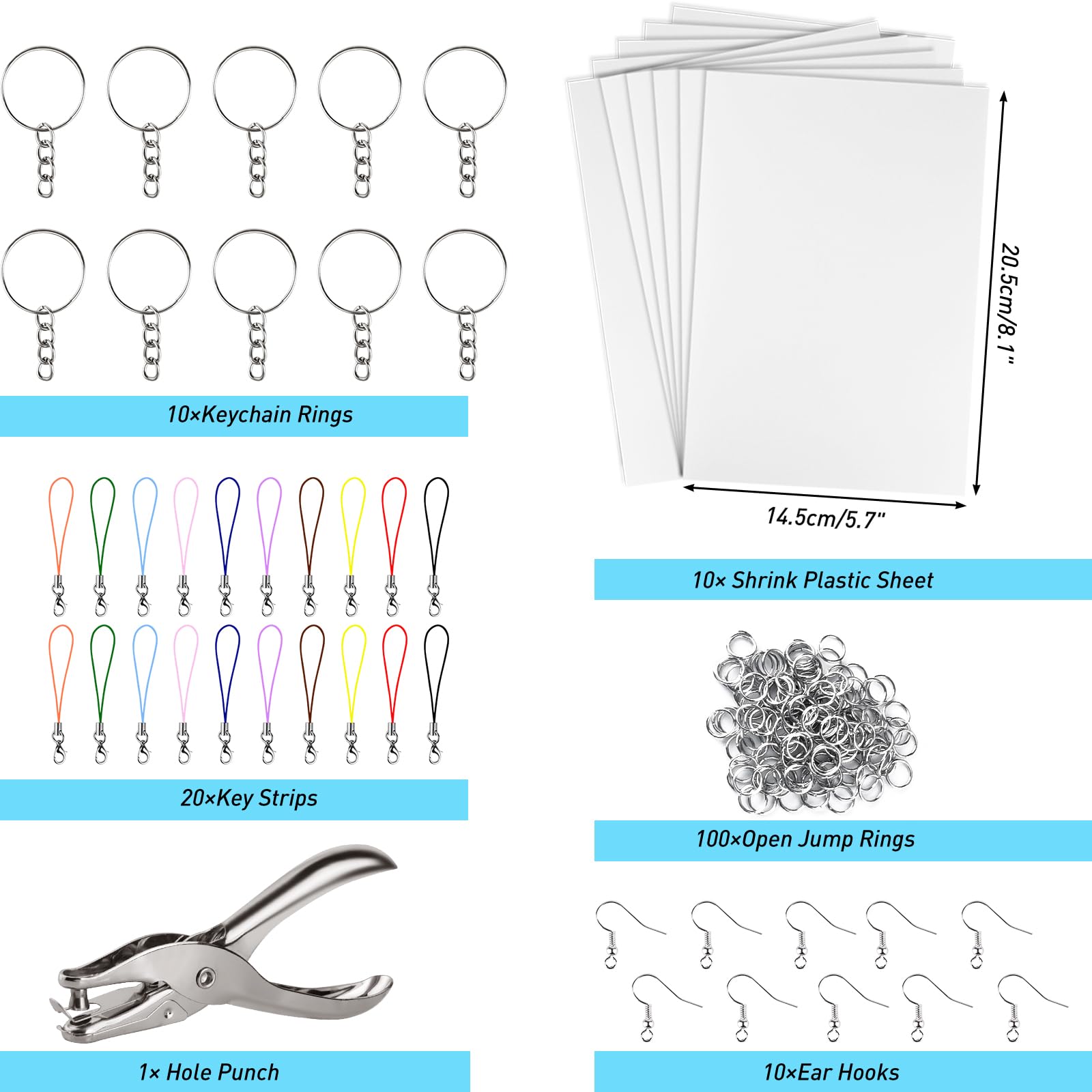 ASTARON shrinking film art paper ready to color with patterns