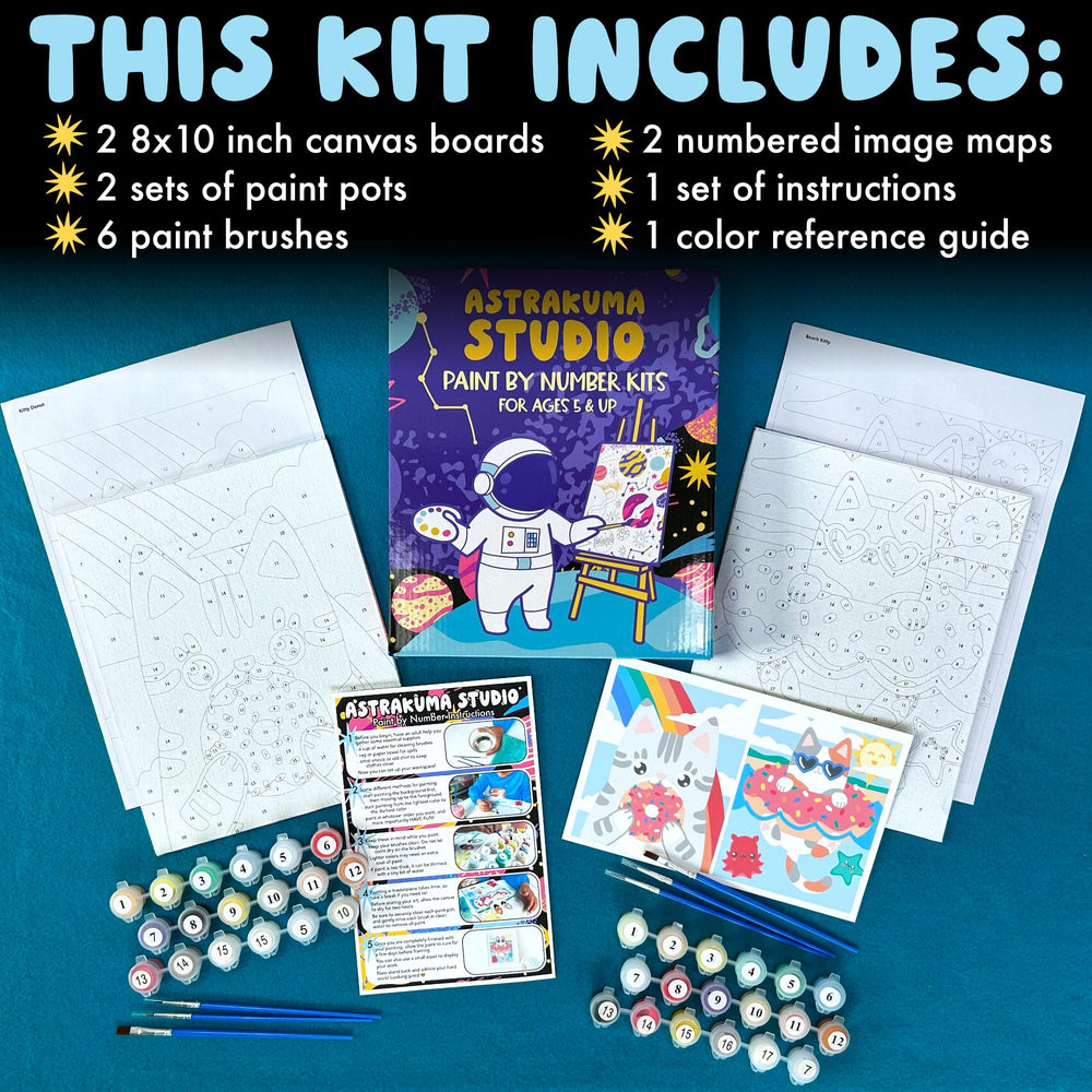 Astrakuma Studio beginner painting activity; perfect for home crafts and quiet afternoons.