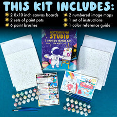 Astrakuma Studio beginner painting activity; perfect for home crafts and quiet afternoons.
