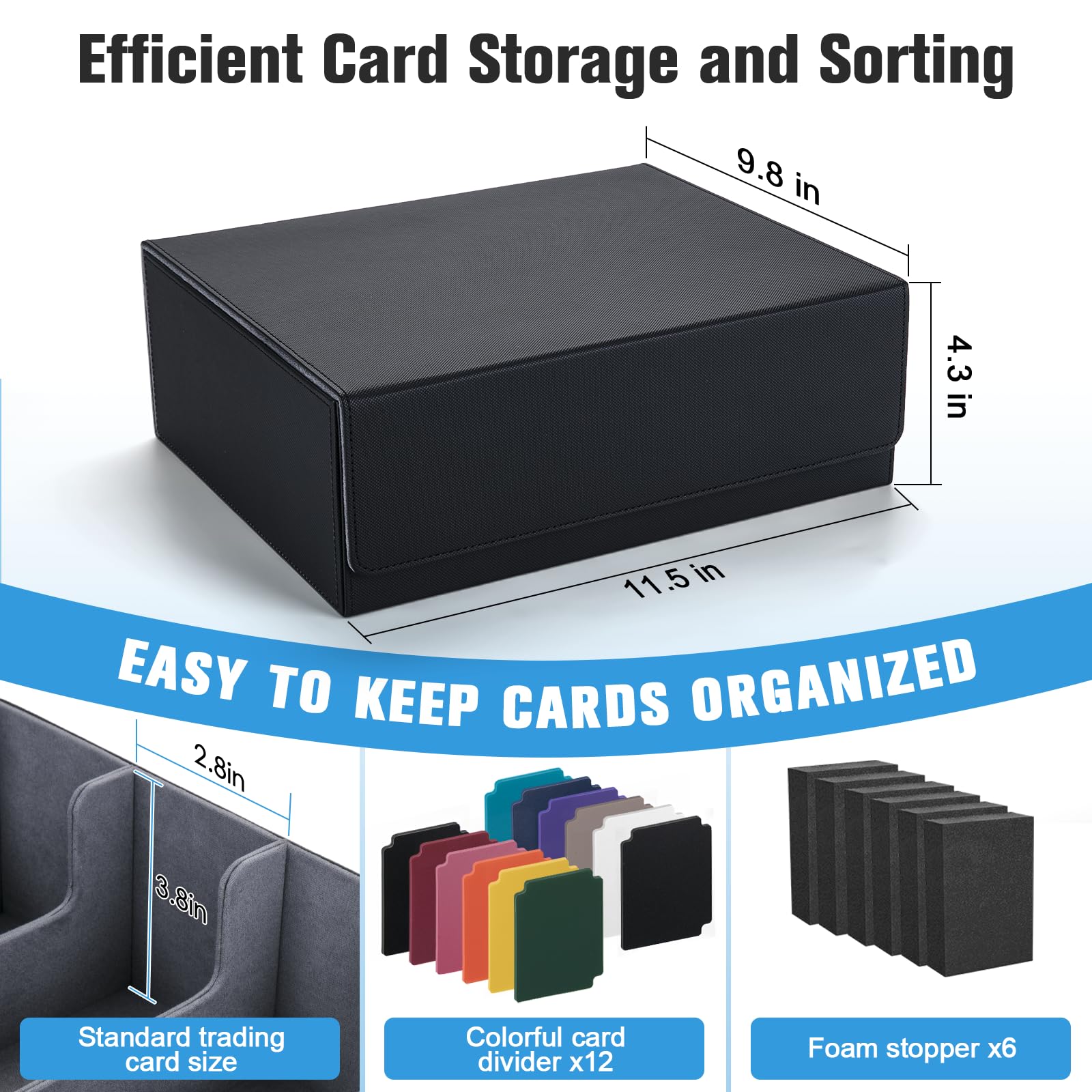 Astrell large-capacity case holding 1800+ single-sleeved cards for collectors.