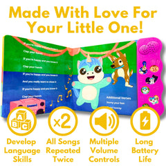 Astro Learns English front-facing speakers showcase full-length songs for early learning.