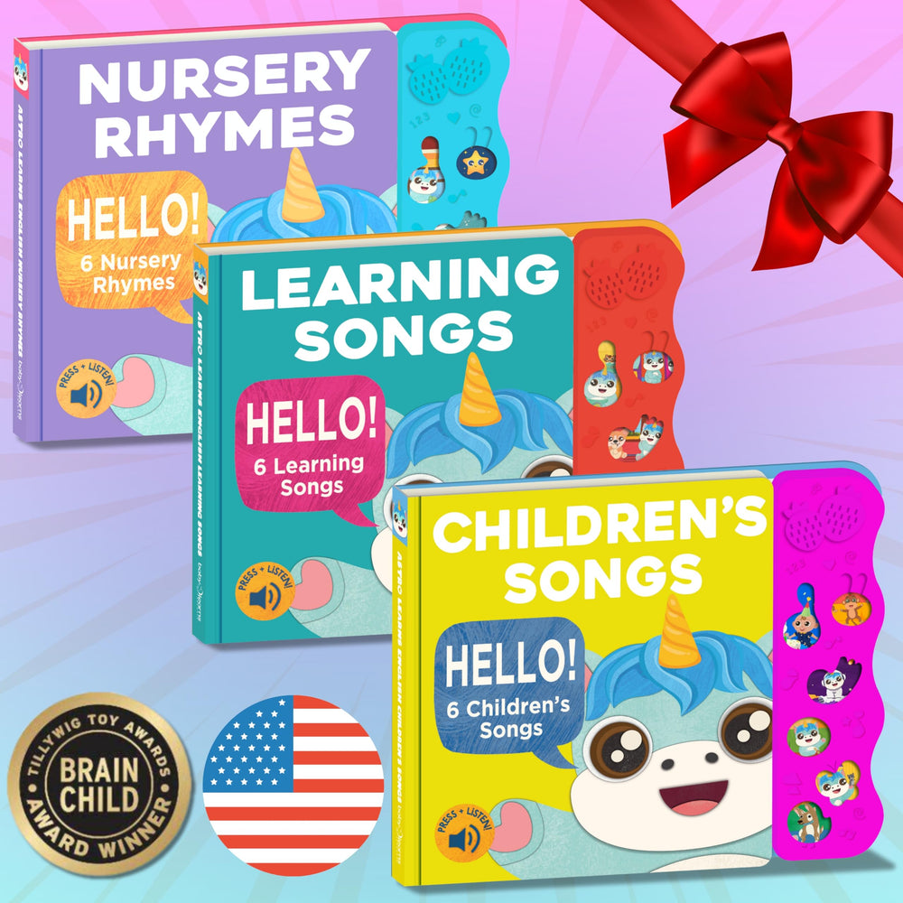 Astro Learns English songs played twice for easy repetition.