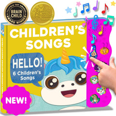 Astro Learns English sound book cover with calming nursery songs for infants.