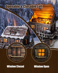 Astshun&co winter cabin puzzle cozy interior during assembly