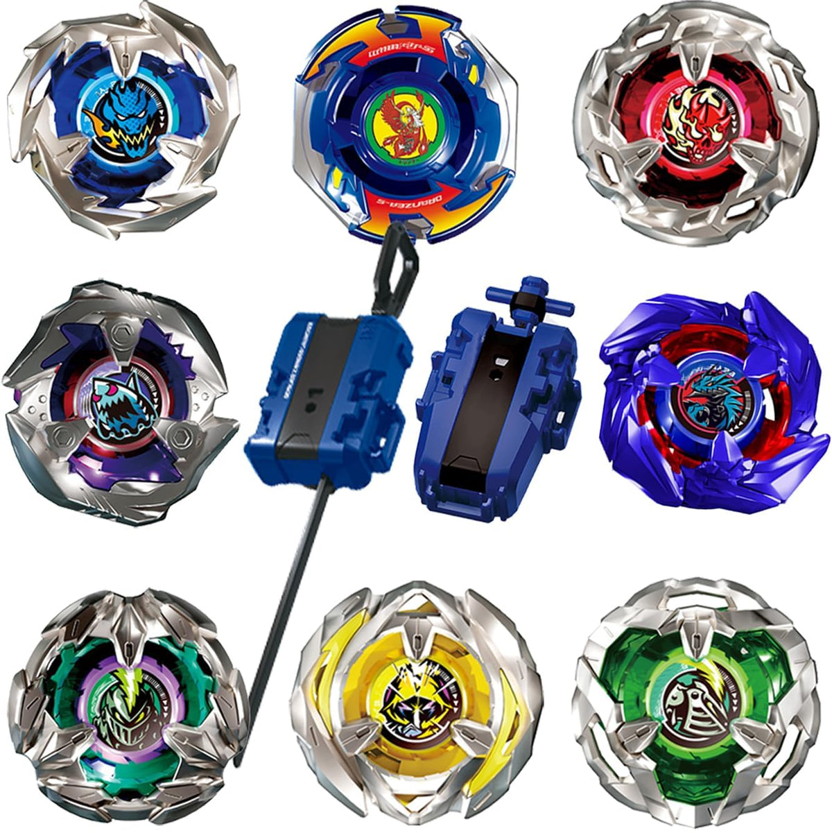 ASVEXKW Battling Set: spinning top in action for exciting battles.