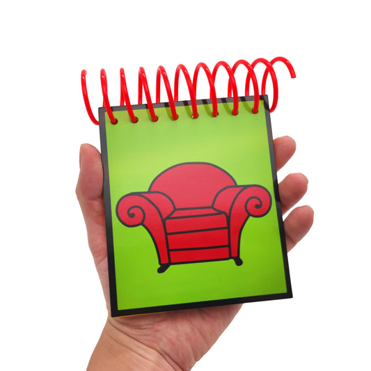 ASVP Shop Steve Handy Dandy Notebook crayon emblem adds nostalgic flair and readability