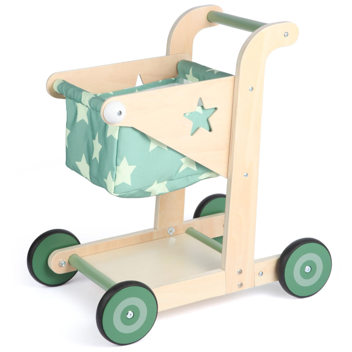 Asweets 2-in-1 wooden baby walker with toy box for toddlers learning to walk
