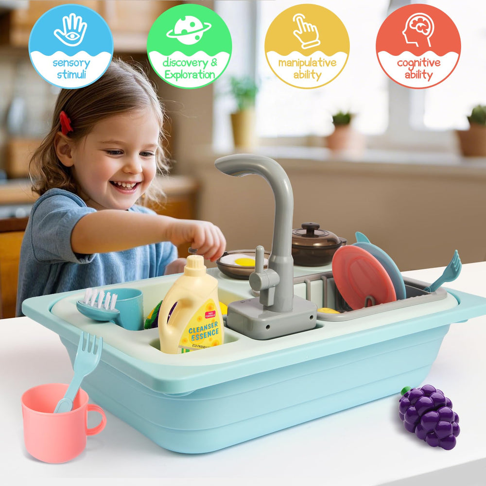 Asweets plastic cups component adds colorful sorting and cleanup practice.