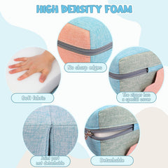 Asweets foam blocks with removable washable fabric cover simplify cleaning and maintenance.