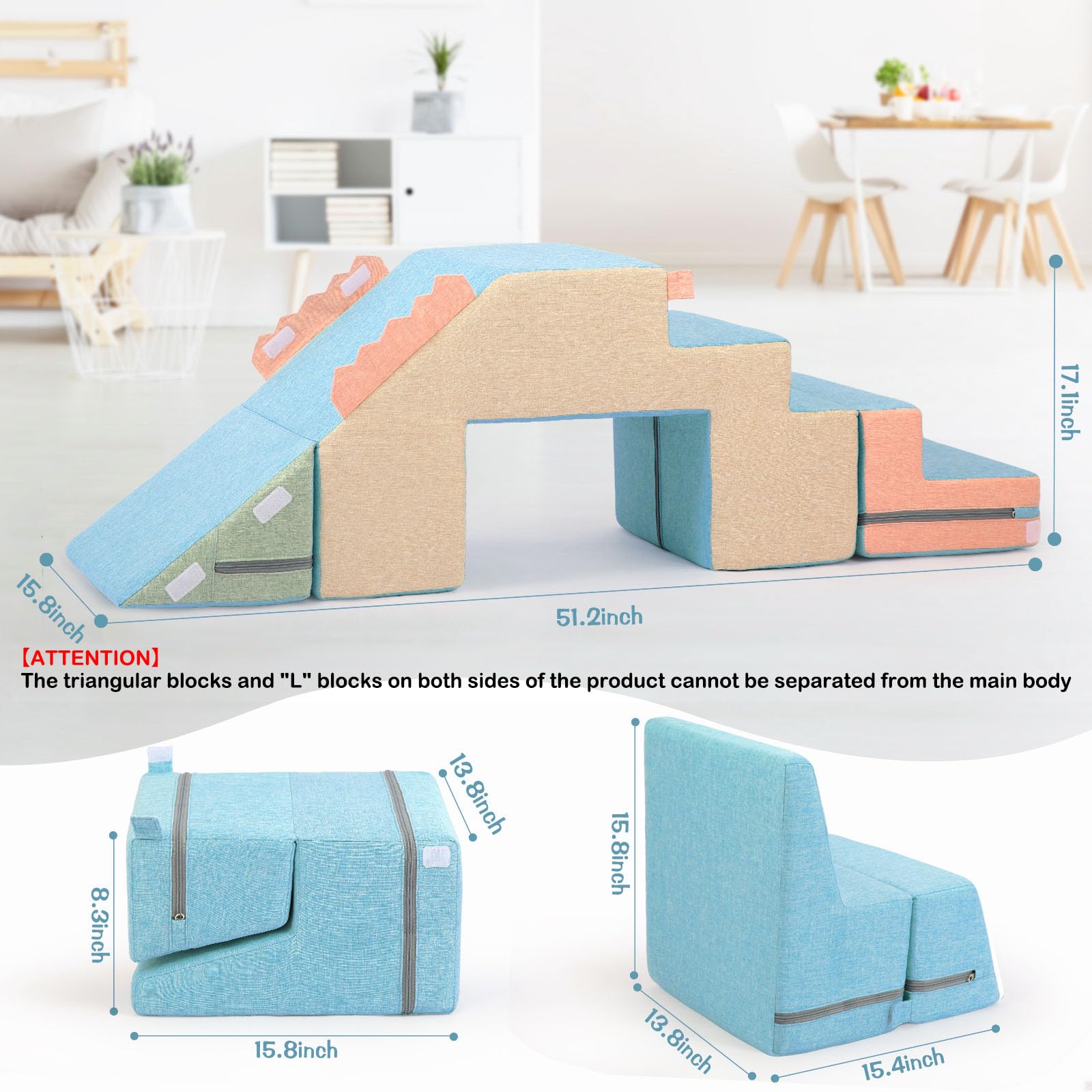 Asweets toddler climbing blocks enable safe indoor play and balance-building exploration.