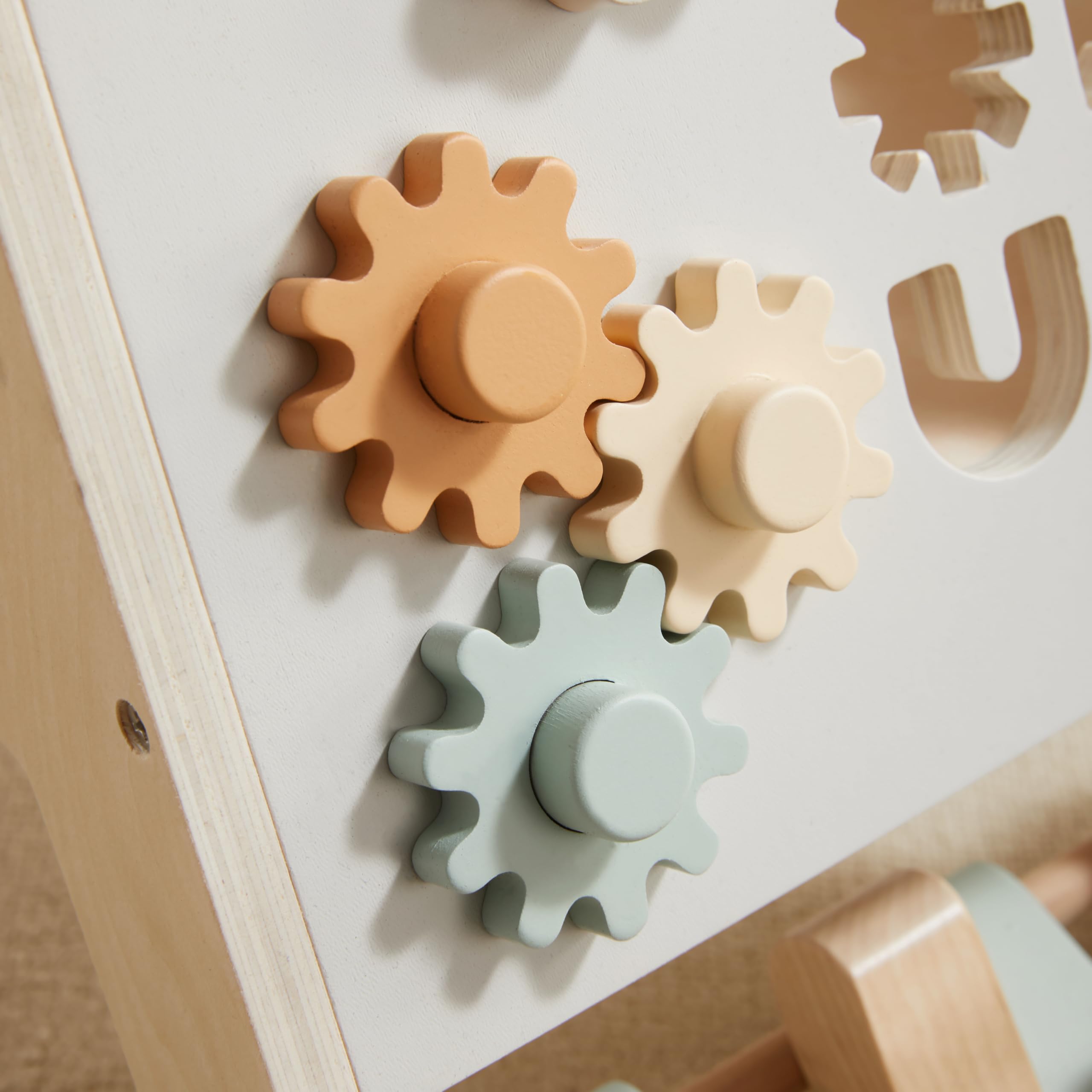 Asweets activity walker includes a building block roller for rolling puzzles
