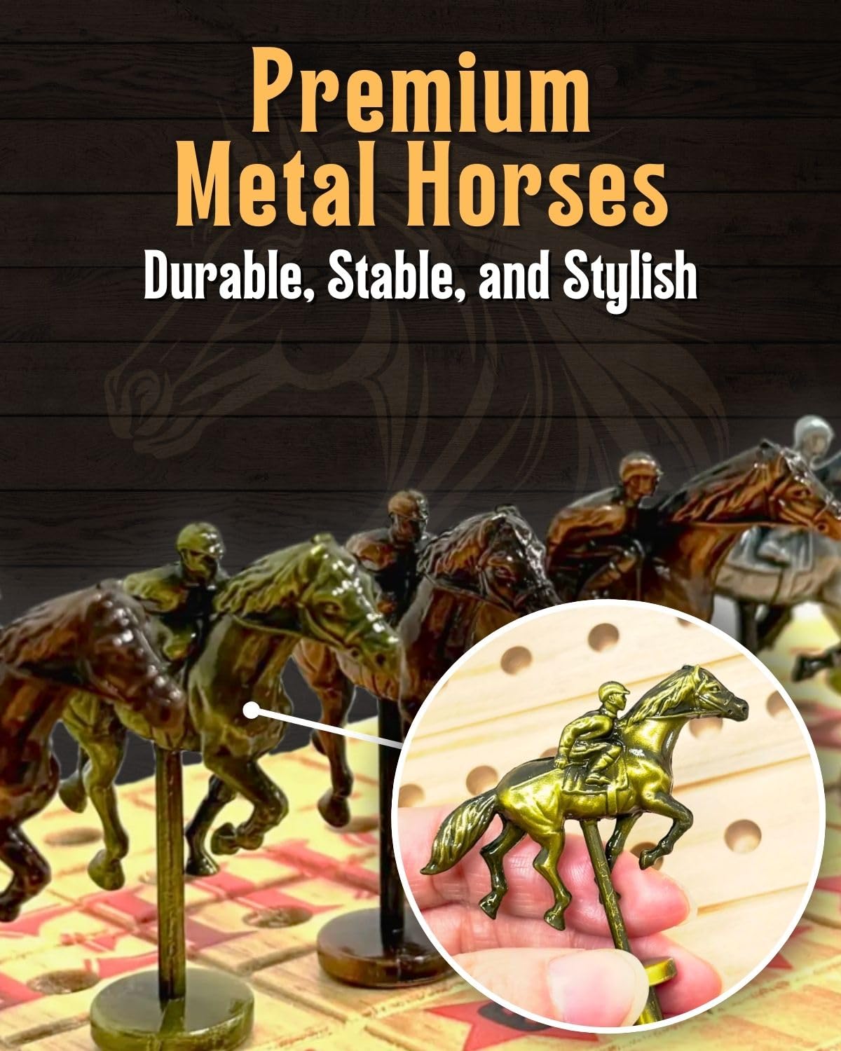 ATCOVE metal derby tokens enhance authentic derby vibe.