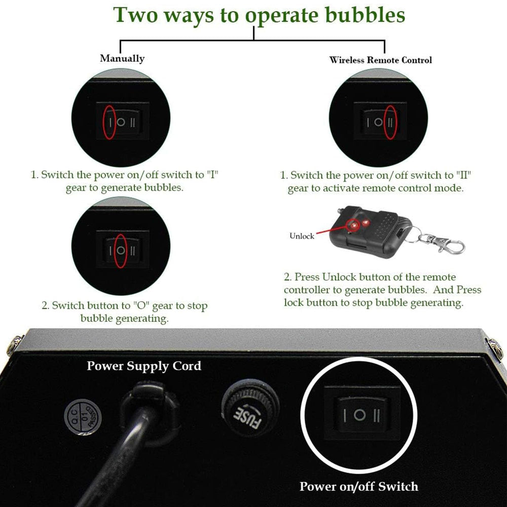 ATDAWN bubble machine with detachable handle for easy transport
