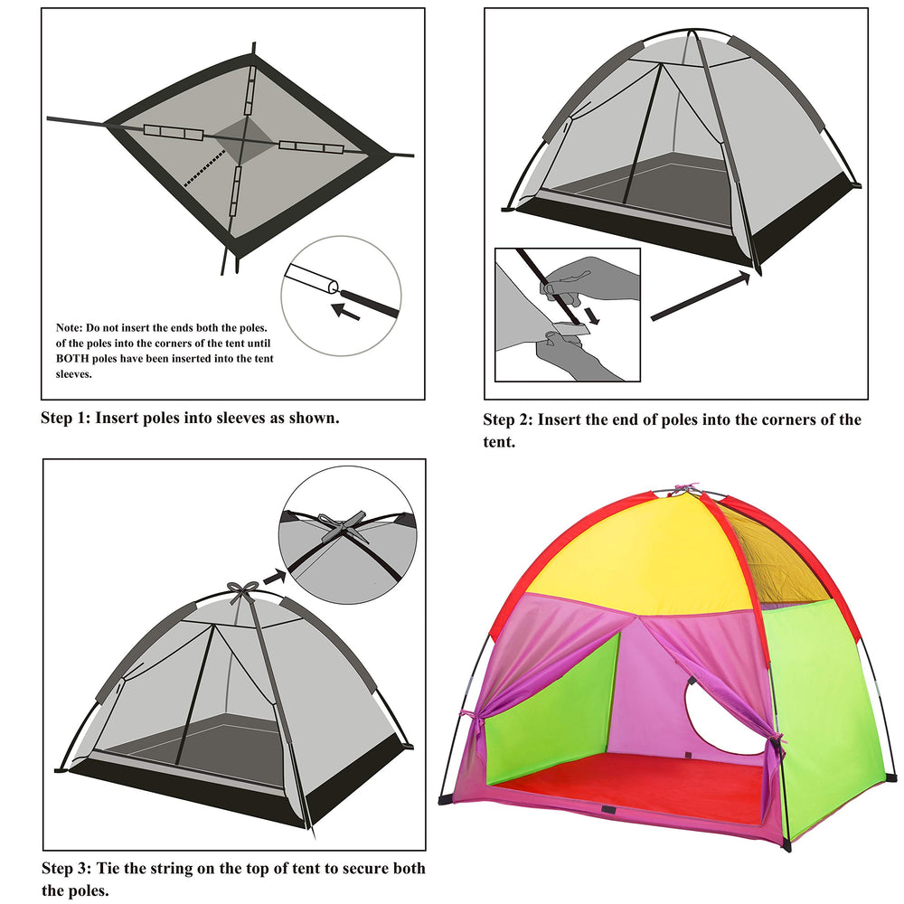 ATDAWN Tent with sturdy fiberglass poles highlights durability