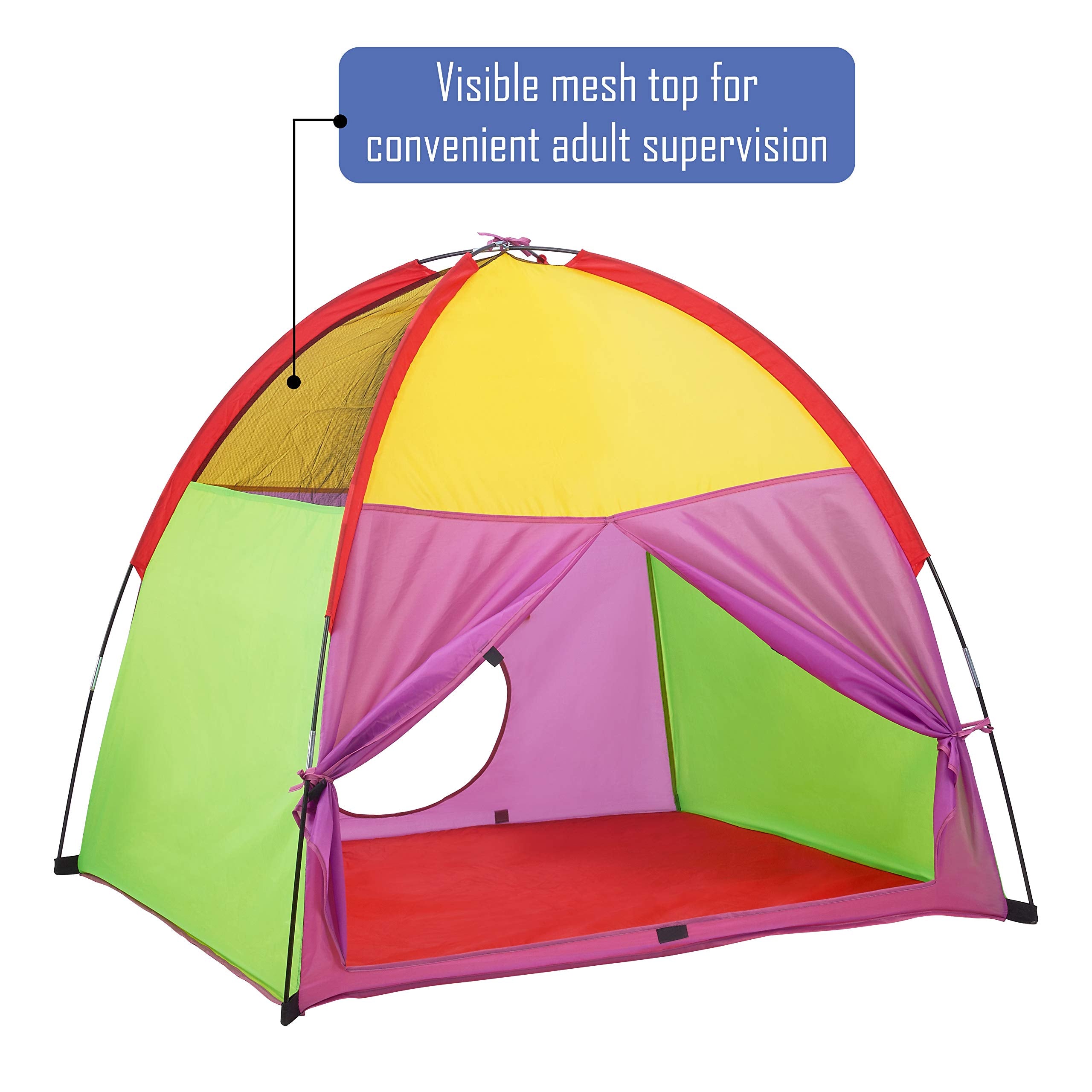 ATDAWN Rainbow tent tunnel door connects to other play sets