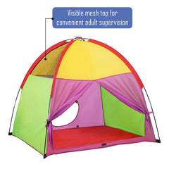 ATDAWN Rainbow tent tunnel door connects to other play sets