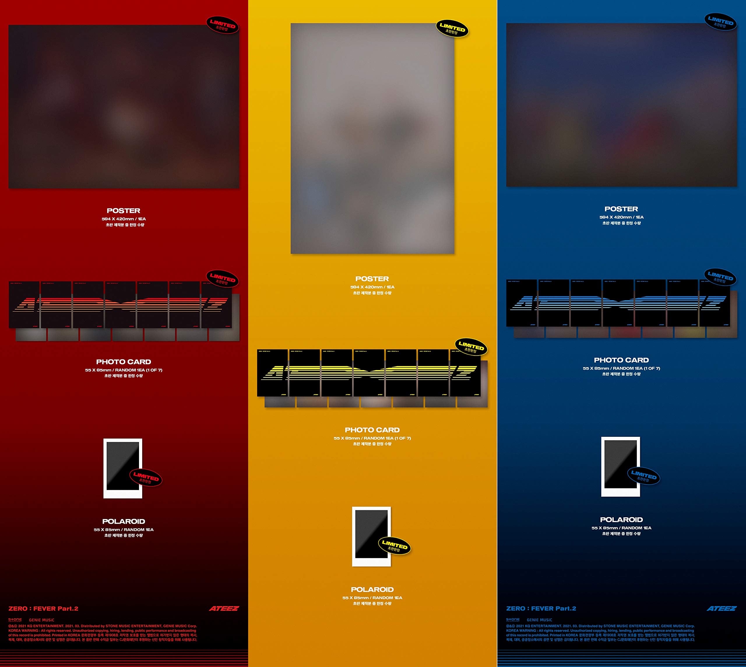 ATEEZ ZERO: FEVER Part.2 Z ver packaging layout showing compact design.