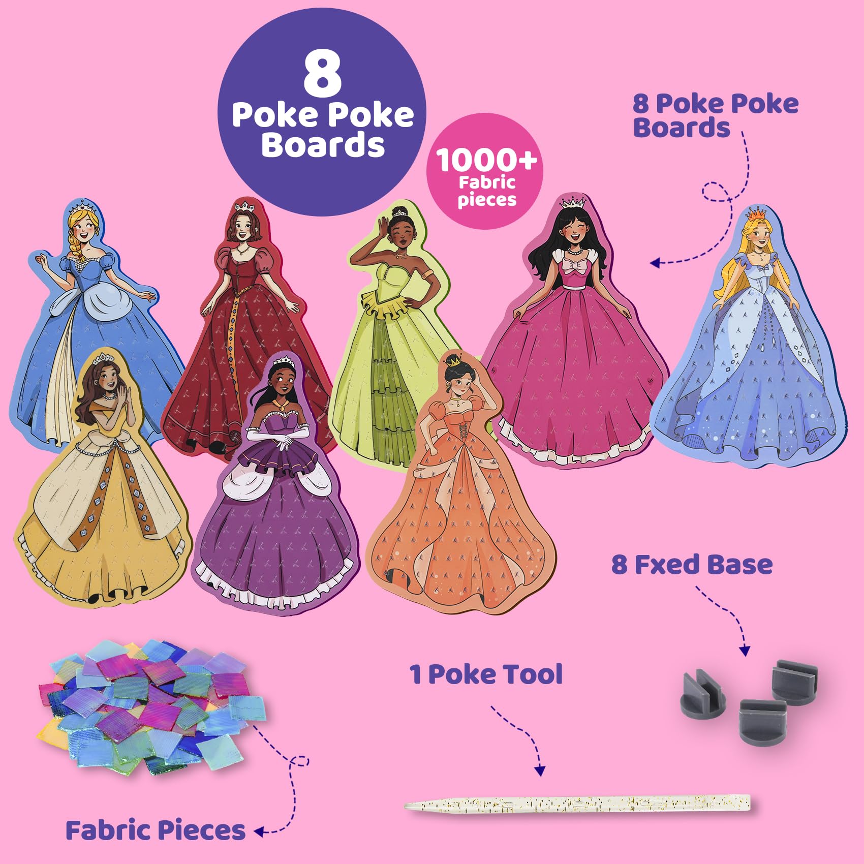 ATFUNSHOP display stands to showcase finished princesses as decor