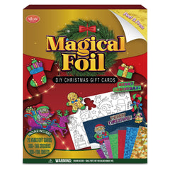 ATFUNSHOP Christmas foil gift cards for kids, showcasing easy, mess-free foil art.