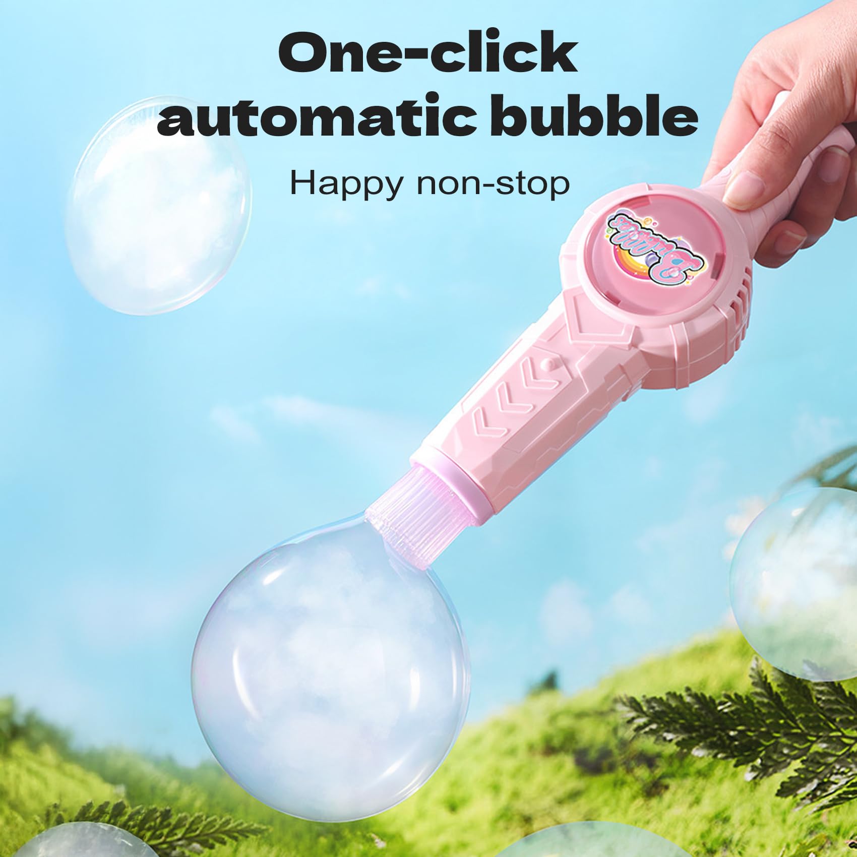ATG Fog Bubble Machine gloves enabling safe, interactive bubble tapping and passing