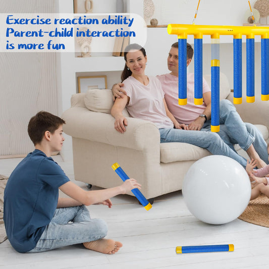ATG Reflex Drop Sticks aiding hand-eye coordination during catch challenges