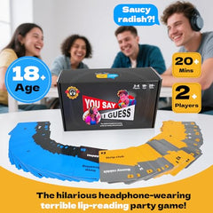 ATG You SAY I Speculation wireless headphones on table for lip-reading