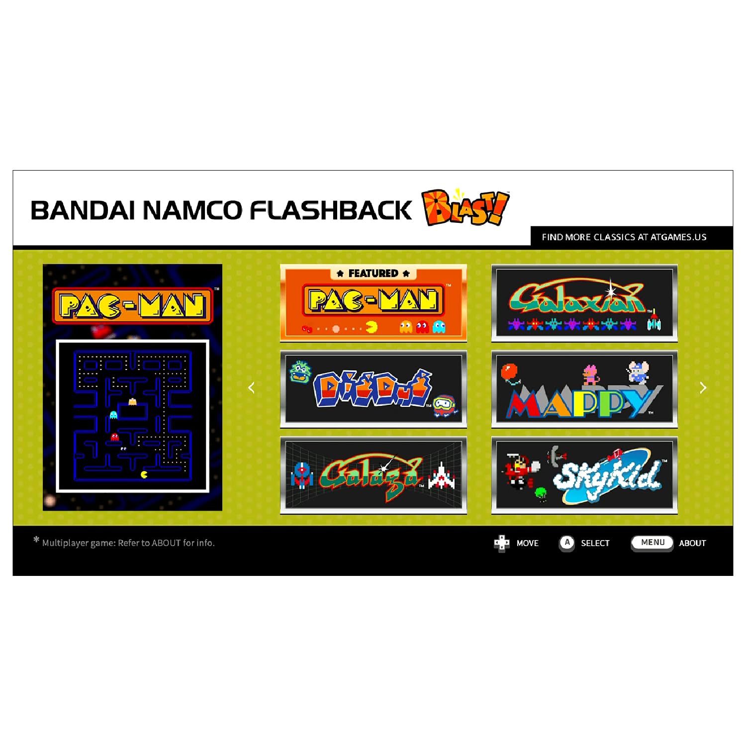 AtGames Bandai Namco Flashback Blast save and rewind for easier replay