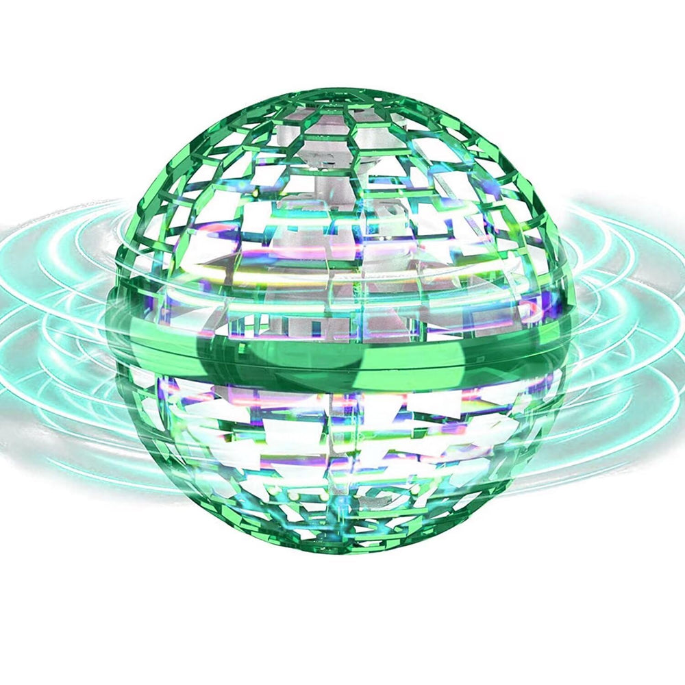ATHLERIA Green Magic Flying Orb Ball lights up during play.