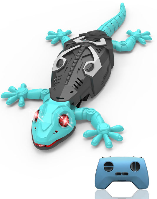 ATHLERIA RC wall-climbing gecko on wall with suction power for vertical play.