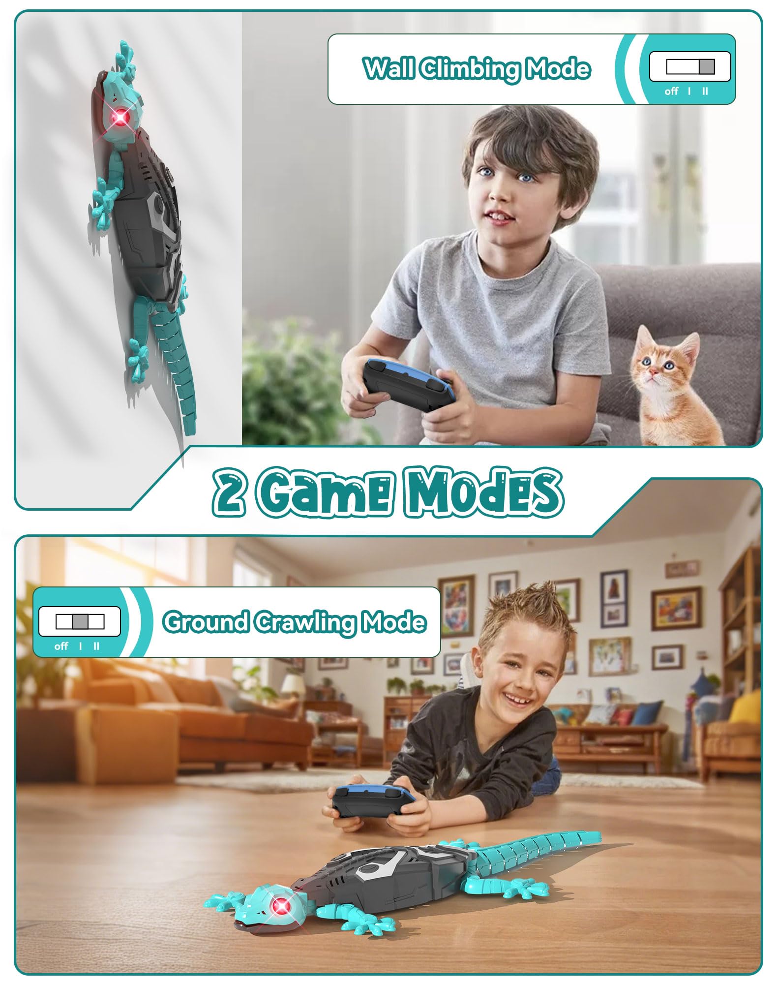 ATHLERIA remote-control lizard delivers simple forward, backward, and turns for kids.