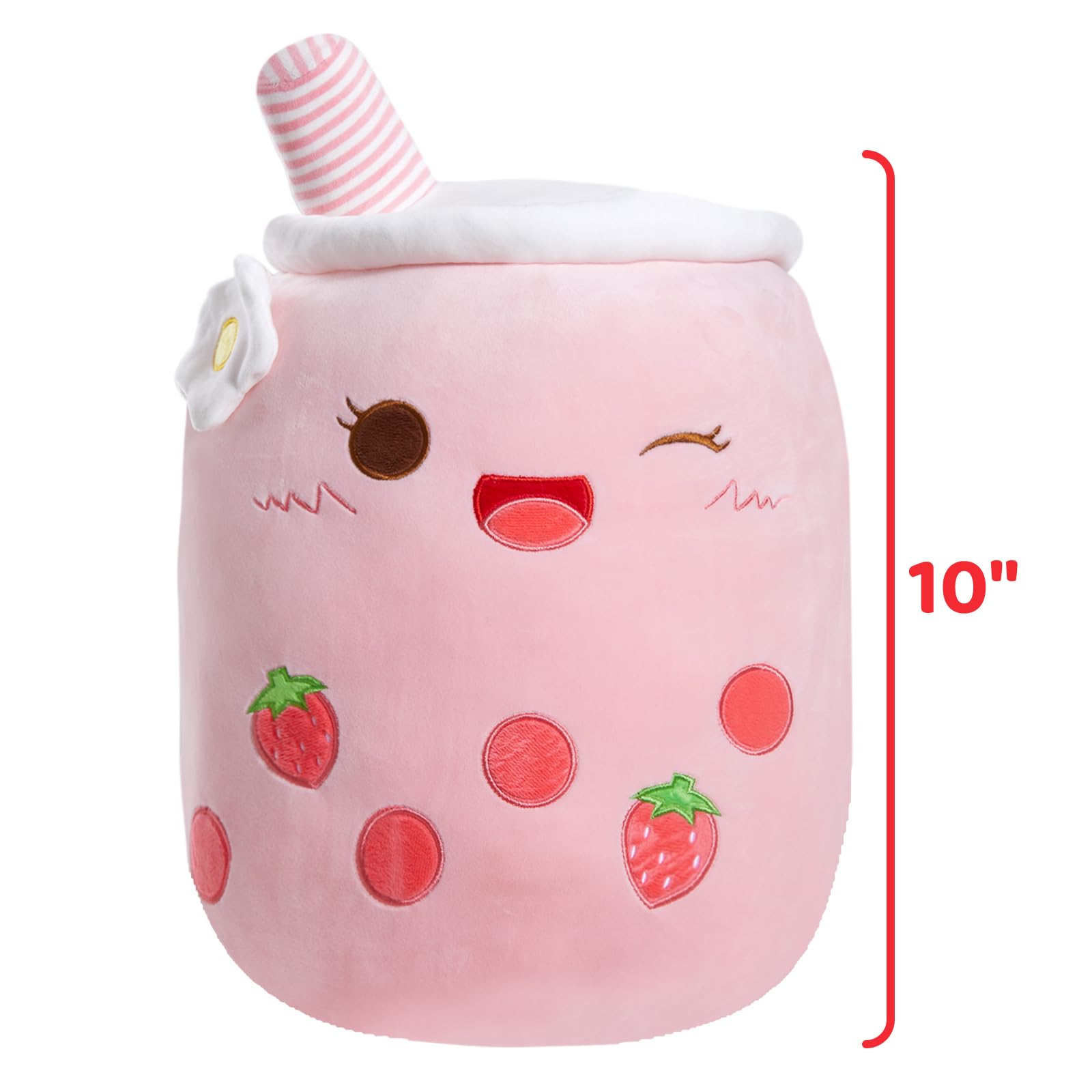 Athoinsu Light Up Strawberry Boba Tea plush promotes giftable decor and party vibes.