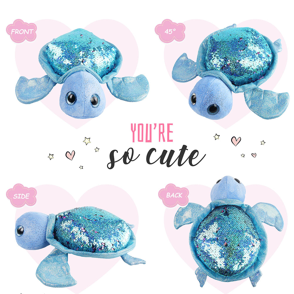 Athoinsu sea turtle 12-inch plush blue ready for hugs and bedtime stories