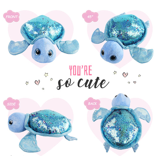 Athoinsu sea turtle 12-inch plush blue ready for hugs and bedtime stories