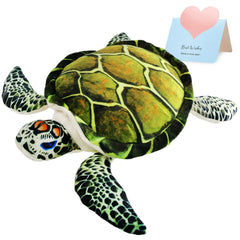 Athoinsu sea turtle plush 18in green, cuddly companion for playtime and naps.